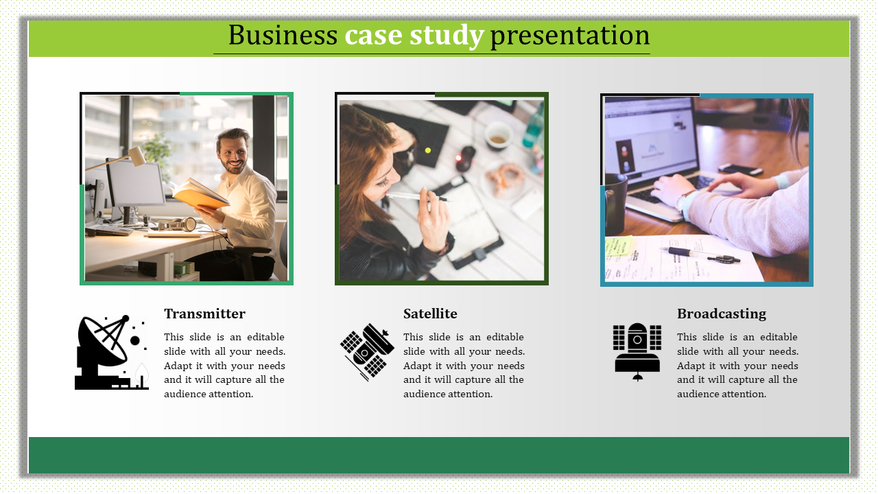 case study powerpoint template-business case study-3-green-style 1